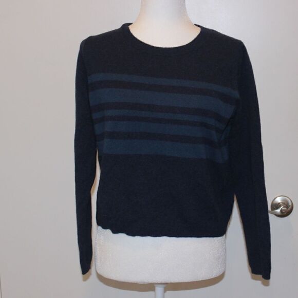 Theory Alayna S Cashmere Blue Pullover Sweater 100% Cashmere Women Size Medium - Picture 2 of 13